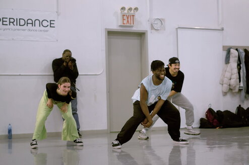 Students in a street style class